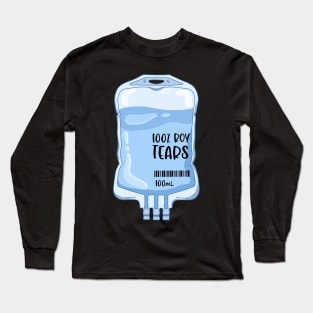 boy tears IV fluids bag Long Sleeve T-Shirt